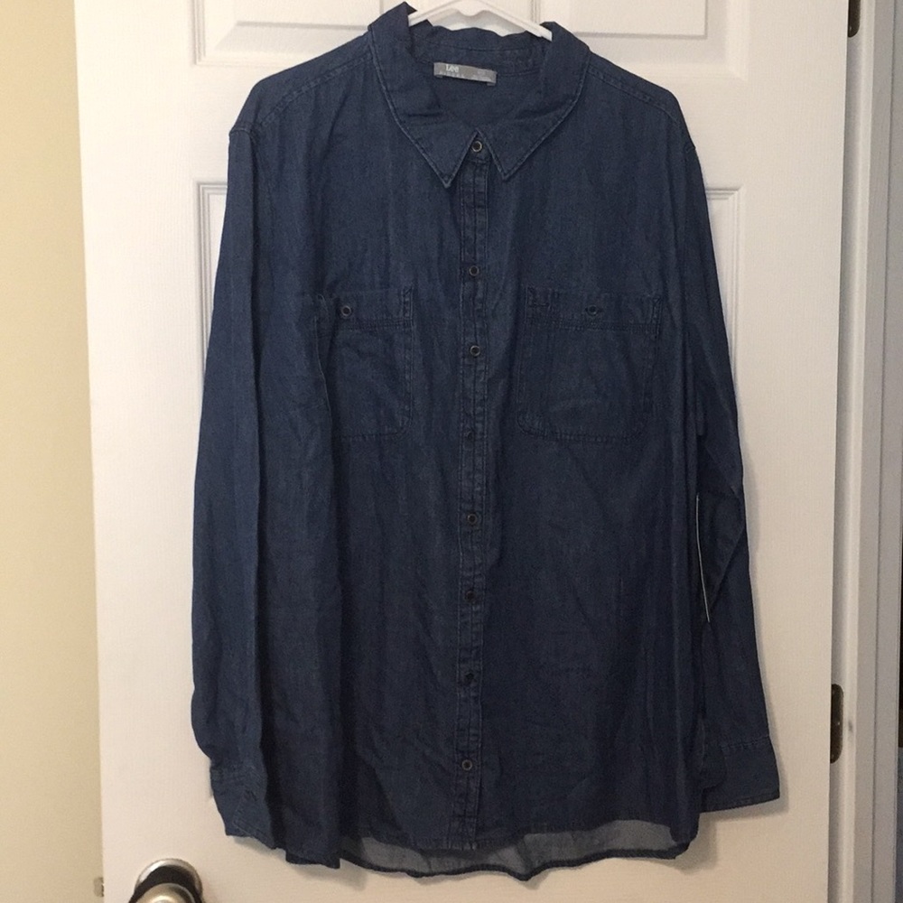 Denim top- NWT